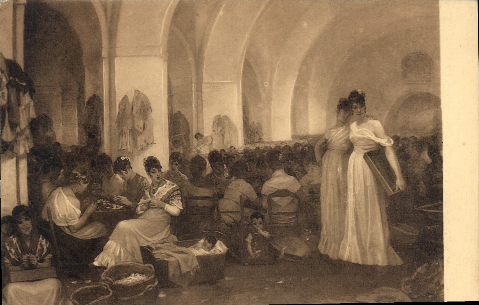 Scène de manufacture de tabac à Séville — Édition spéciale du Comptoir de photographie du musée Moderne — Meunier Constantin, Bruxelles