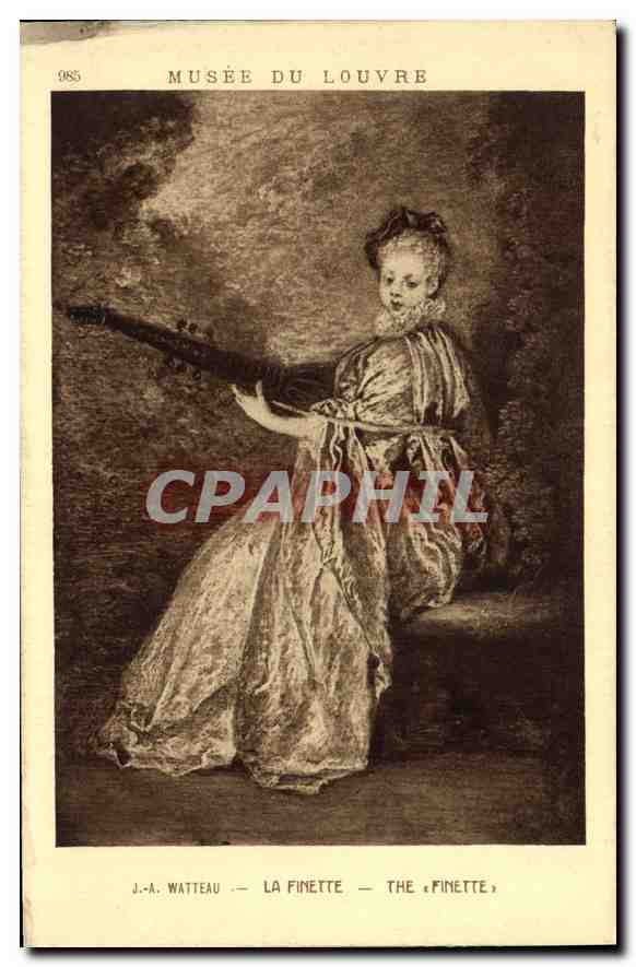 CPA Musee du Louvre Watteau La Finette 