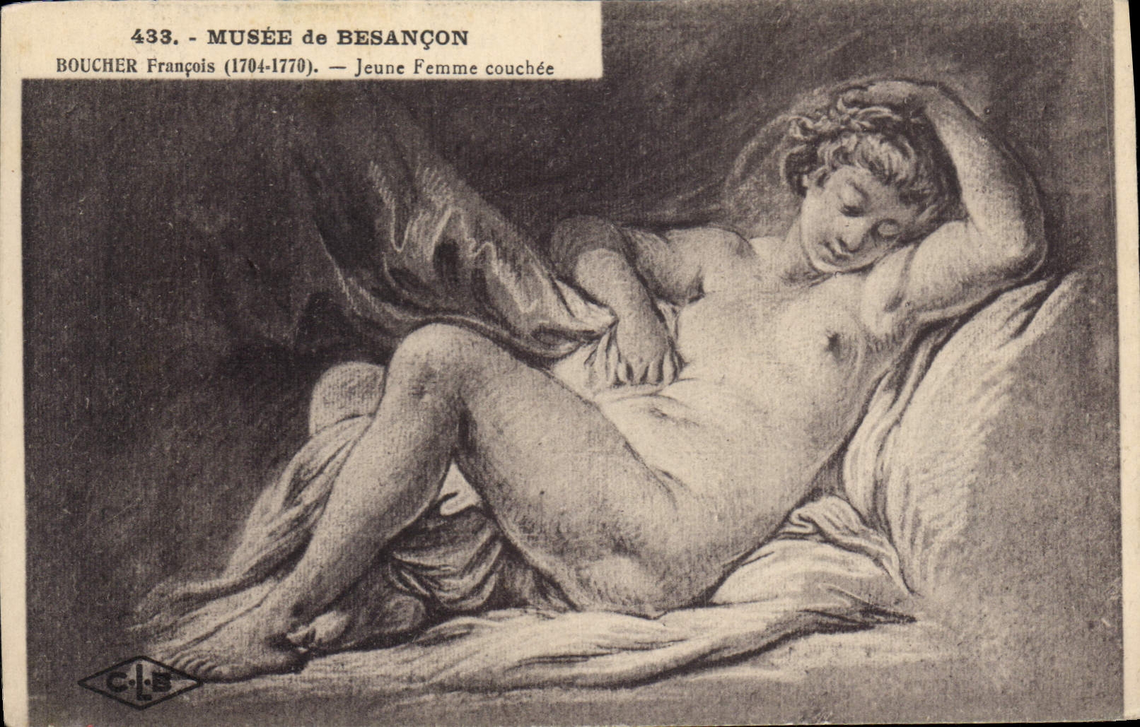 CPA Musee de Besancon Boucher Francois Jeune Femme couchee 