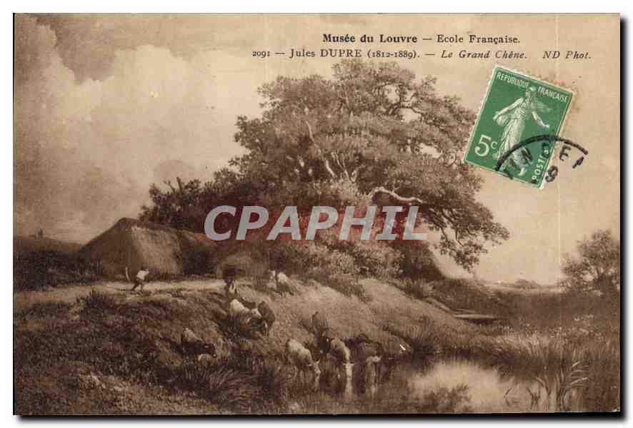 CPA Musee du Louvre Ecole francaise Jules Dupre Le grand chene 