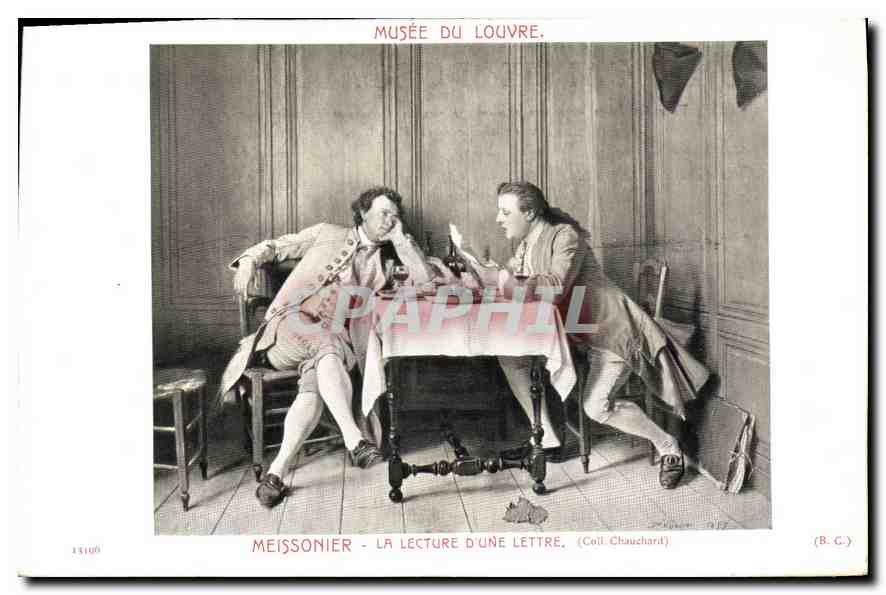 CPA Musee du Louvre Meissonier La lecture d'une lettre 