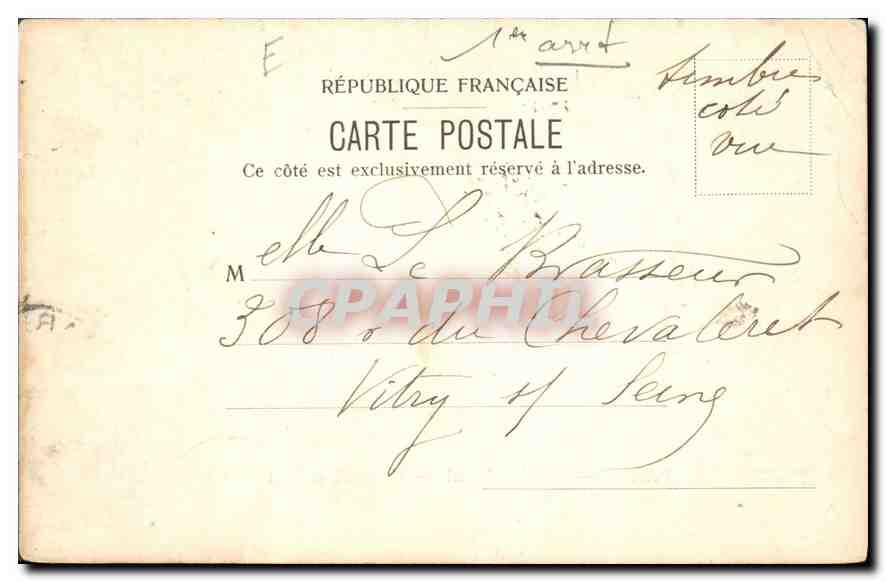 CPA Paris Palais Royal Conseil d'Etat  — Rückseite