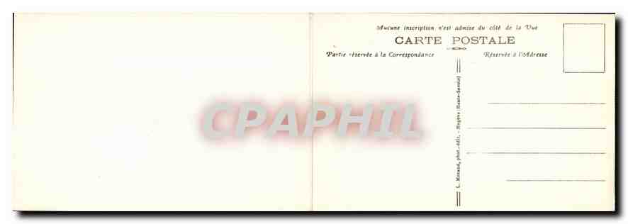 CARTE DOUBLE CPA Chalet Hotel du Col de Voza Chemin de fer du Mont Blanc Conduisant de Glacier de Bi — Verso