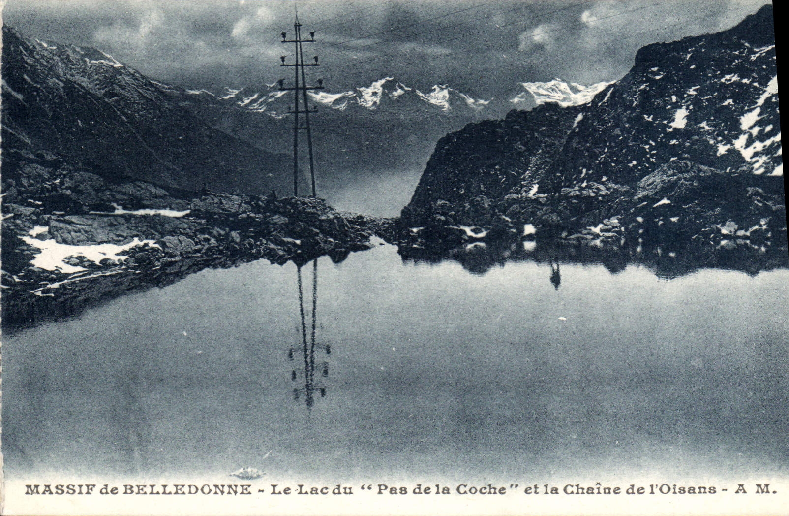CPA Massif de Belledonne Le Lac du Pas de la Coche et la Chaine de l'Oisans 