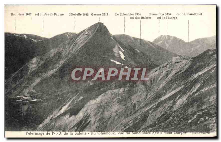 CPA Pelerinage de N D de la Salette Du Chamoux vue du Sanctuaire et du mont Gargas 