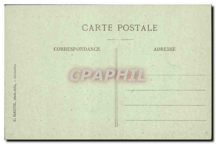 CPA Dauphine Le Sappey Station estivale et hivernale Au fond le Col de l'Emeindra  — Verso