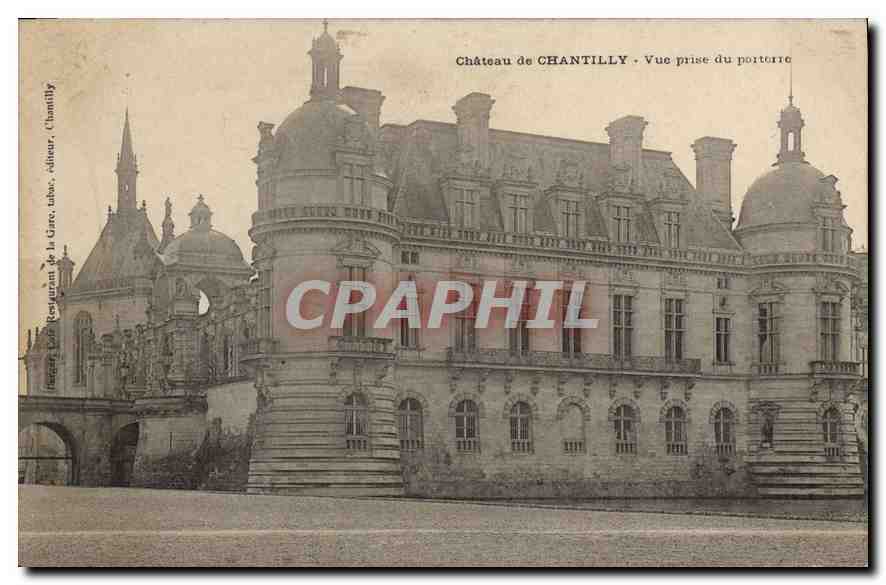 CPA Chateau de Chantilly Vue prise du poitorre 