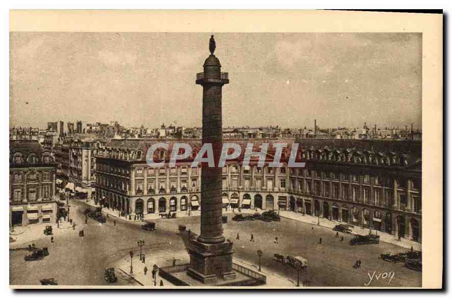 CPA Paris en flanant Place et Colonne Vendome 