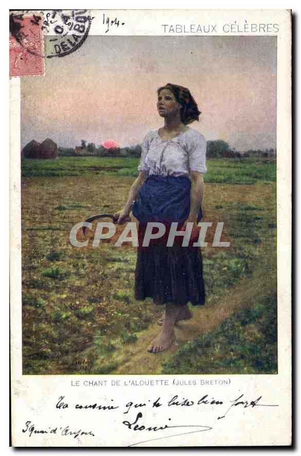 CPA Le Chant de l'Alouette Jules Breton 