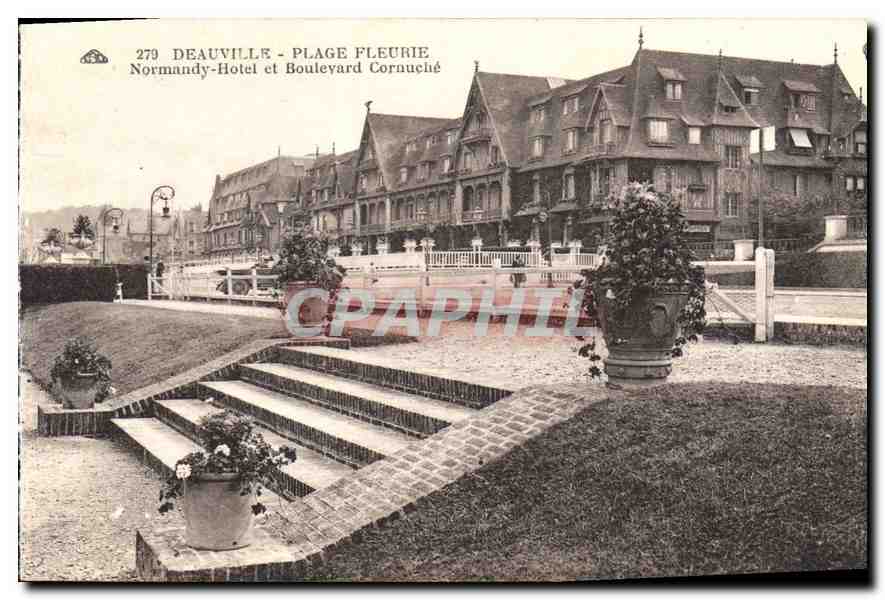 Deauville - Plage Fleurie — Normandy-Hotel et Boulevard Cornucléé — n° 279