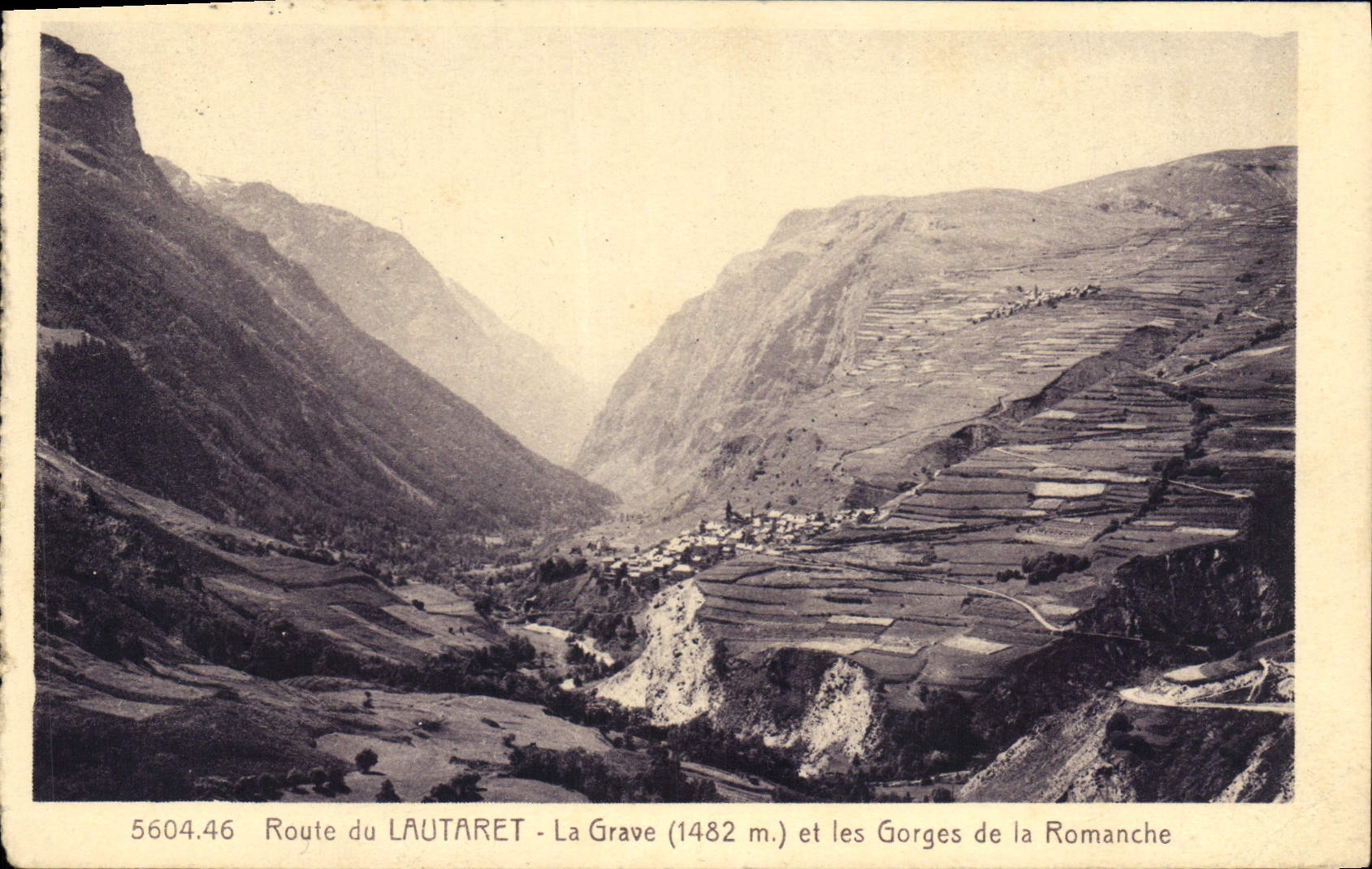 Route du LAUTARET - La Grave (1482 m.) et les Gorges de la Romanche — A. Houtlier, série 5604.46