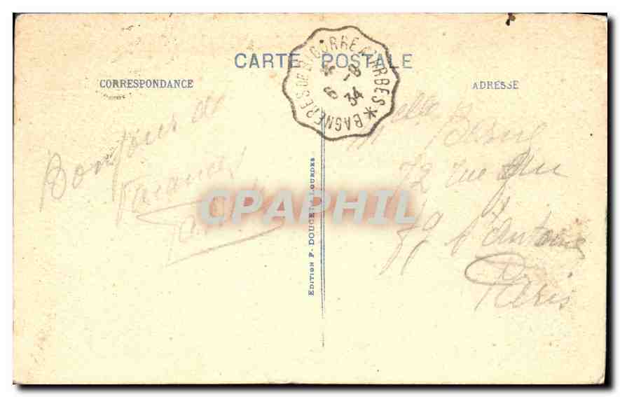 CPA Gavarnie Le Cirque  — Rückseite