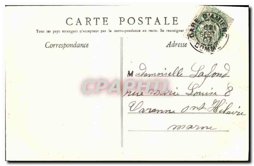 CPA Amiens Cathedrale Stalles du Choeur Orgue — Back