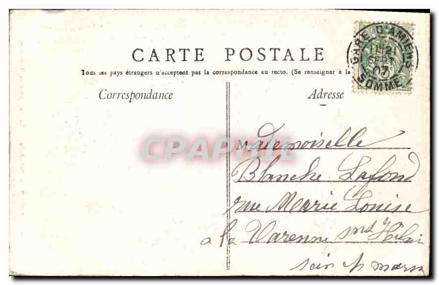 CPA Amiens Cathedrale La Nef prise du Triforium Orgue — Rückseite