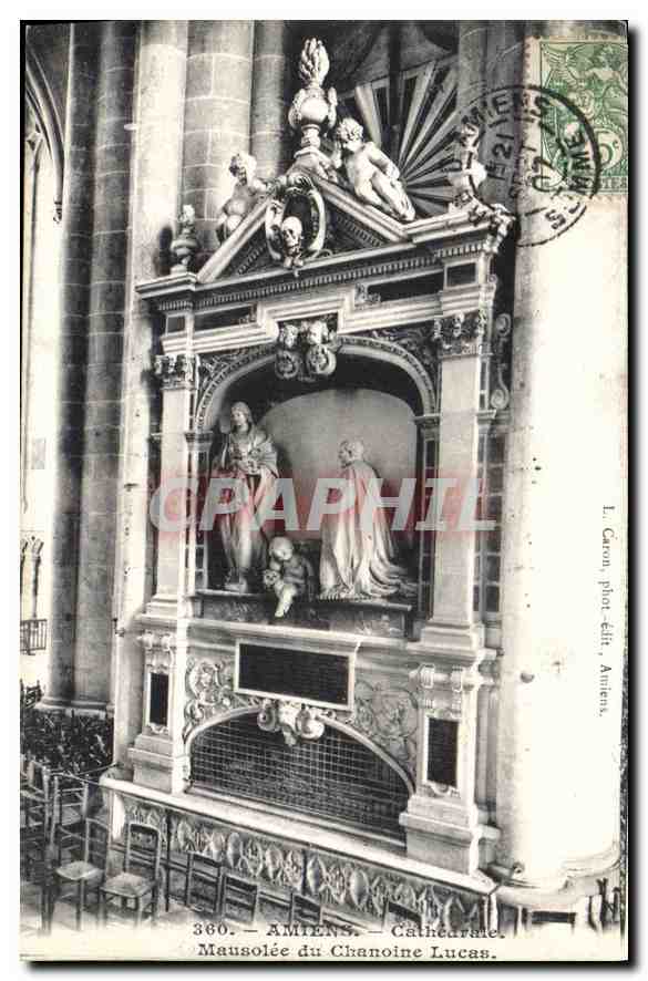 CPA Amiens Cathedrale Mausolee du Chanoine Lucas 