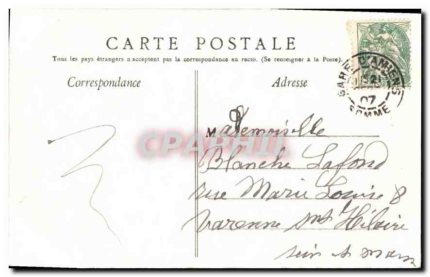 CPA Amiens Cathedrale a vol d'oiseau  — Back