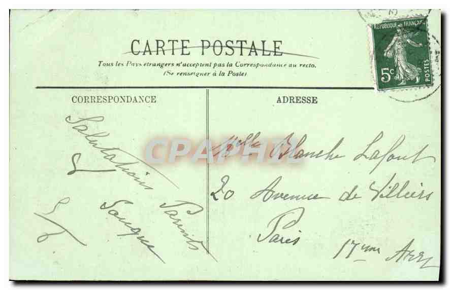 CPA Le Treport Interieur de la Cathedrale  — Rückseite