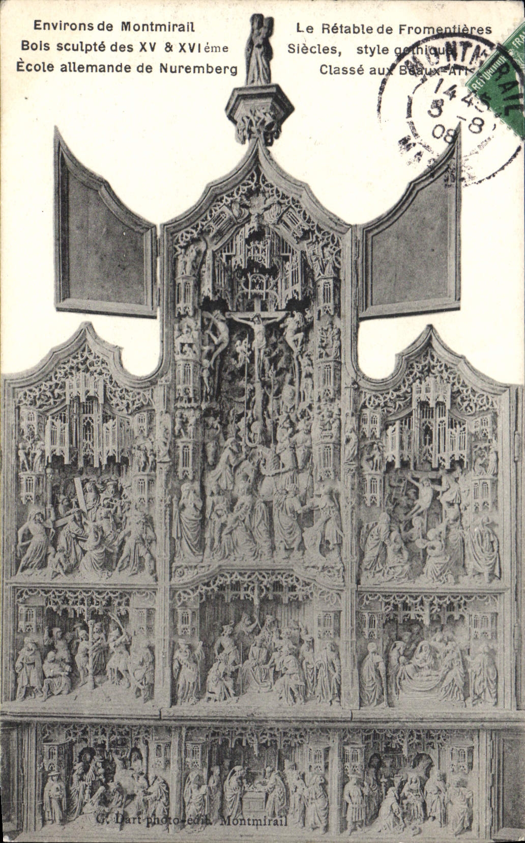 Rétabelle de Fromentières — École allemande de Nuremberg — G. Dart photo, édit. Montmirail
