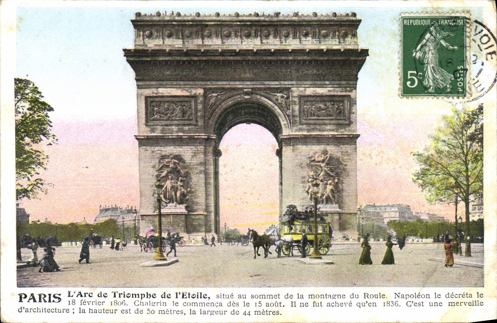 CPA Paris L'Arc de Triomphe de l'Etoile 