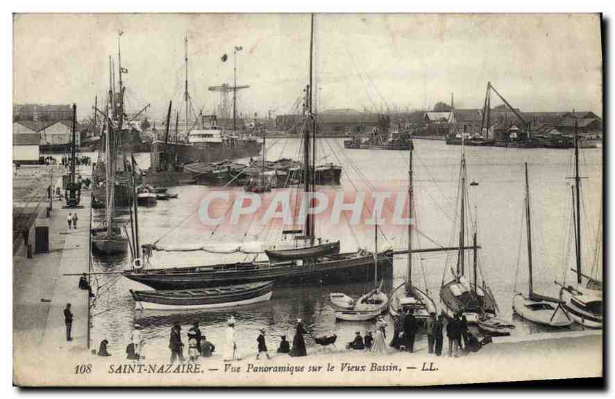 Saint-Nazaire — Vue Panoramique sur le Vieux Bassin — LL. n°108