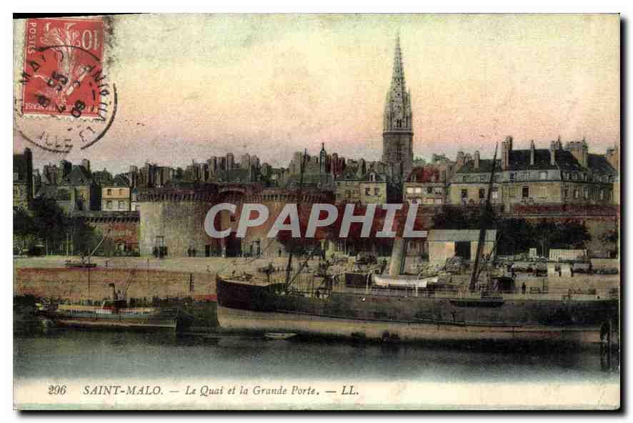 Saint-Malo — Le Quai et la Grande Porte — LL.