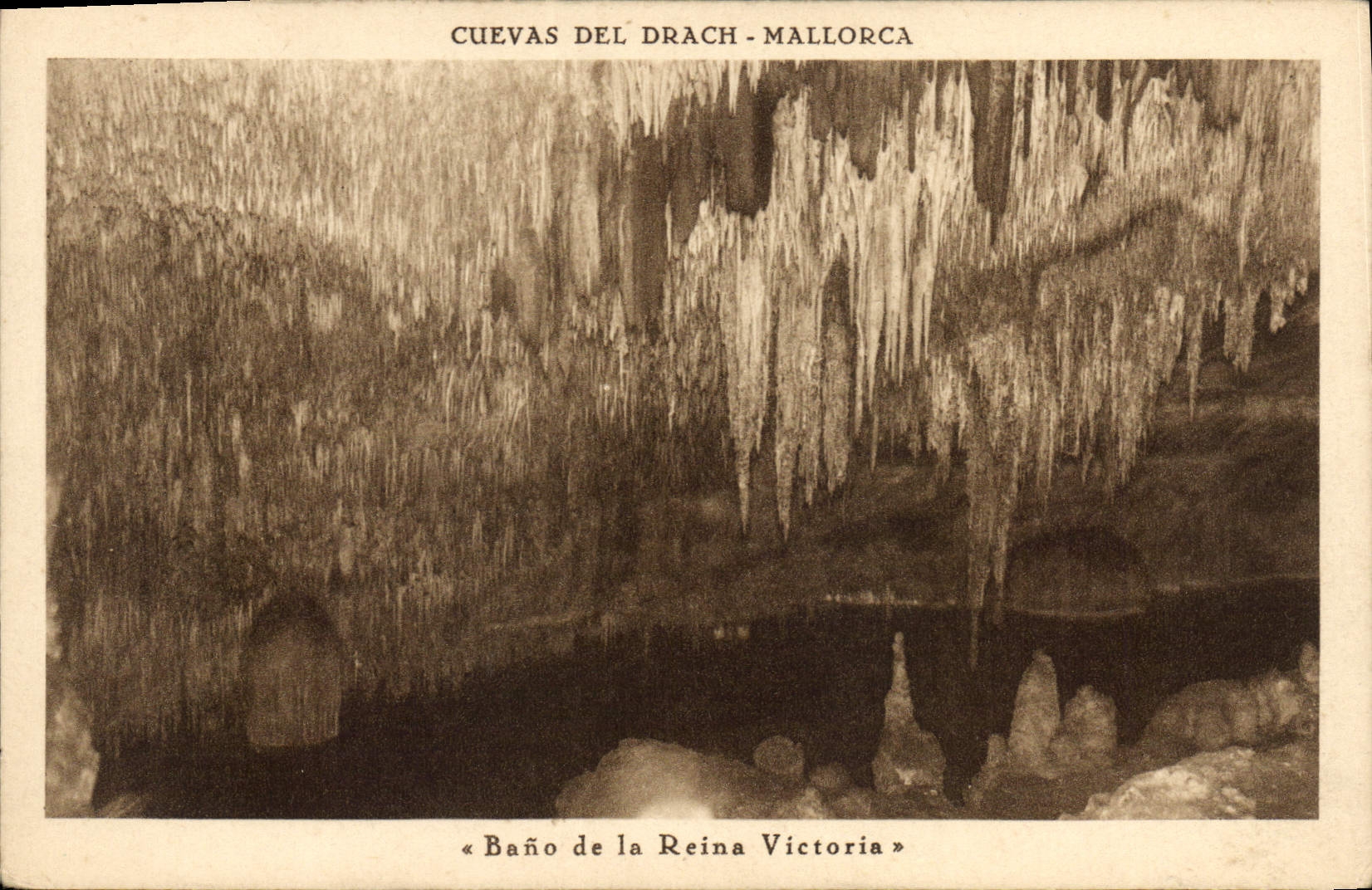 CPA Cuevas del Drach Mallorca Bano de la Reina Victoria 