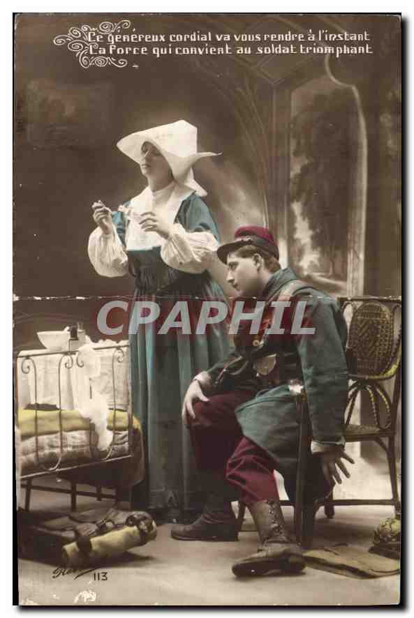 CPA Le genereaux cordial va vous rendre a l'instant Religieuse Infirmiere