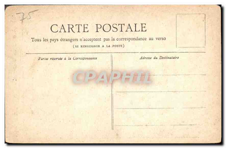 CPA Paris Horloge du Palais de Justice  — Rückseite