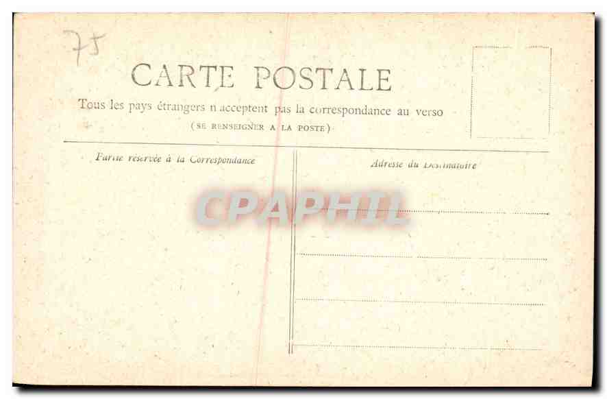 CPA Paris Horloge du Palais de Justice  — Rückseite