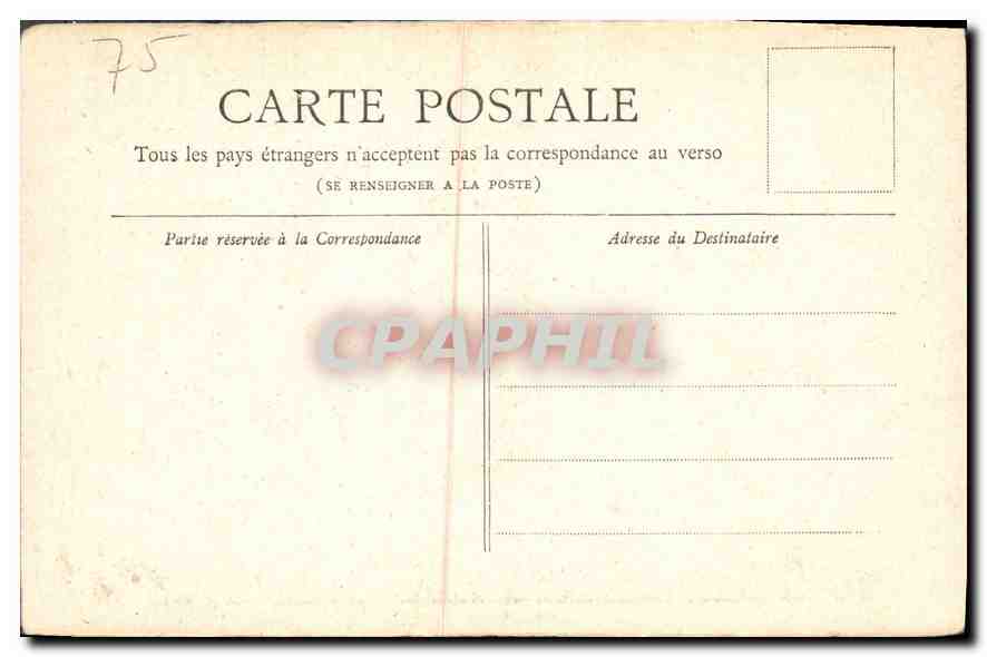 CPA Paris Horloge du Palais de Justice  — Rückseite