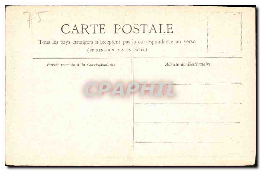 CPA Paris Horloge du Palais de Justice  — Rückseite