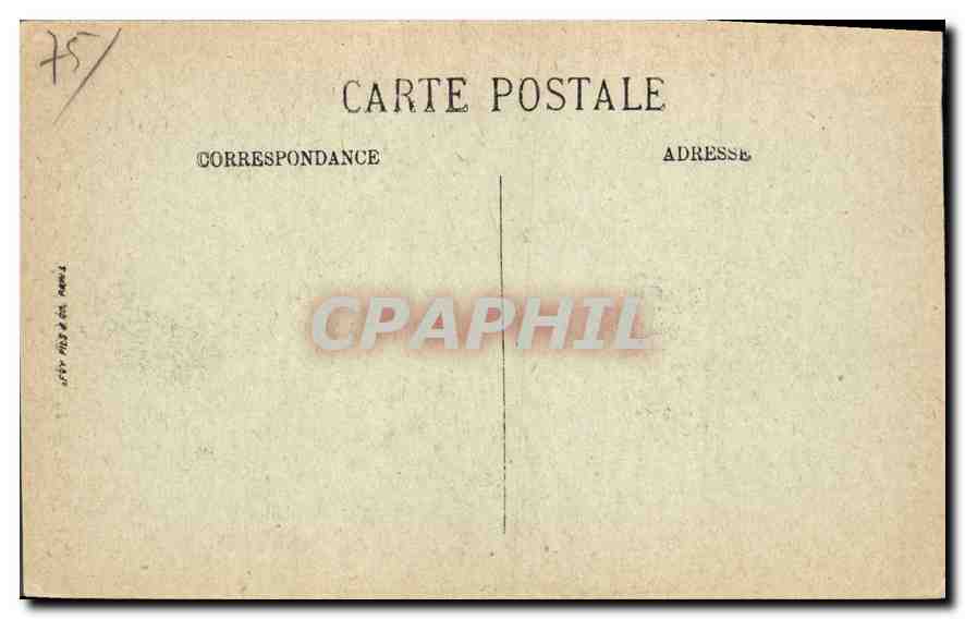 CPA Paris La Tour de l'Horloge  — Rückseite