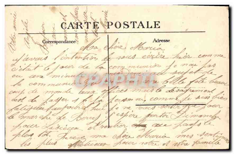 CPA Paris Eglise St Augustin  — Verso