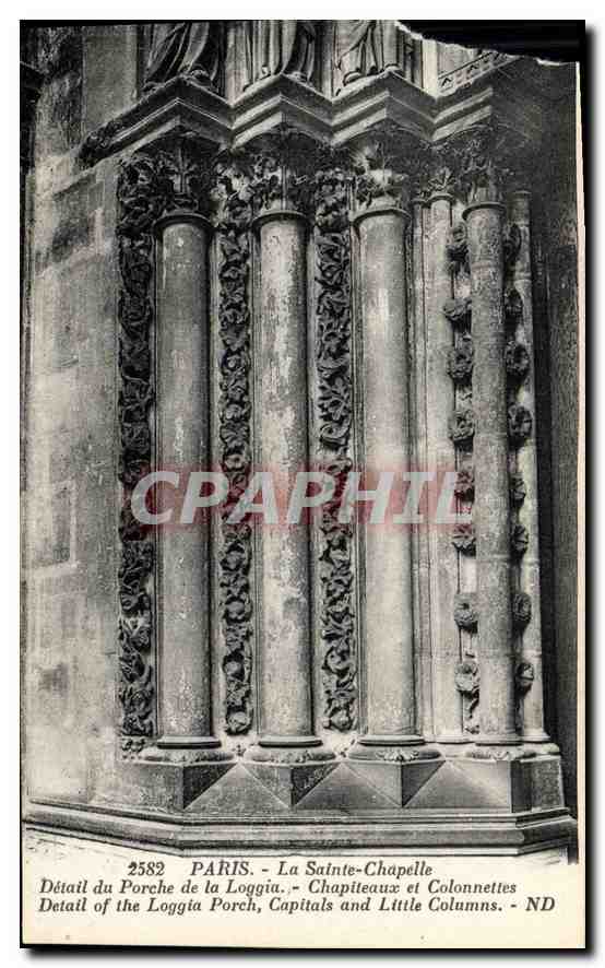 CPA Paris La Sainte Chapelle Detail du Porche de la Loggia 
