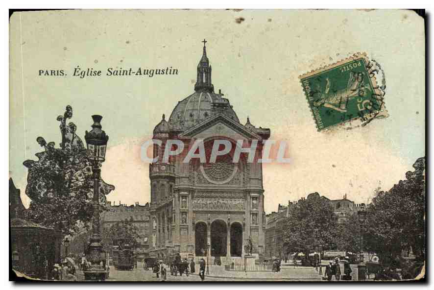 CPA Paris Eglise Saint Augustin 