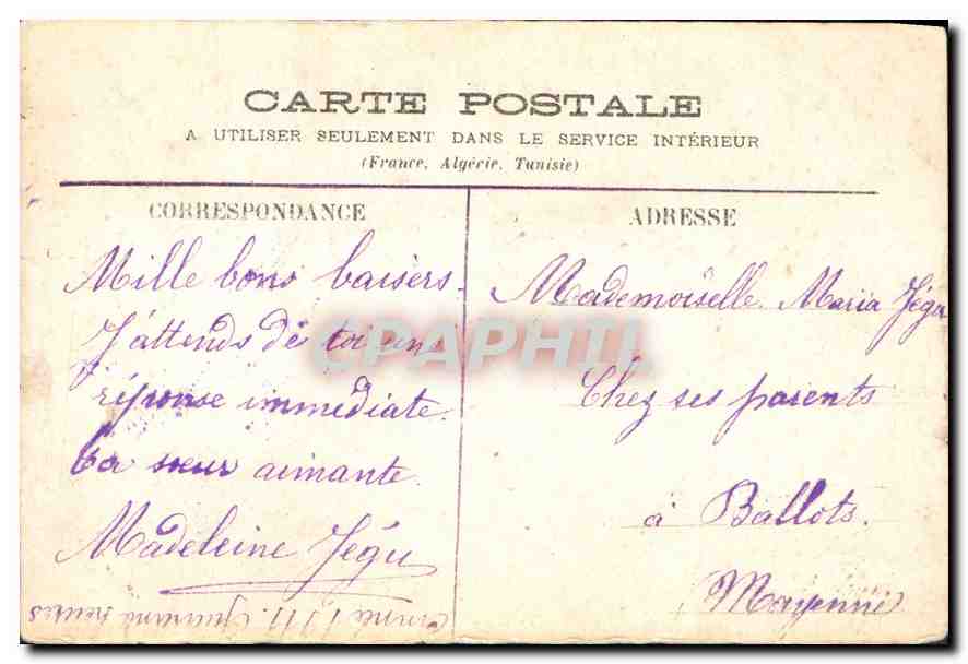 CPA Paris La Chapelle de l'Oratoire  — Verso