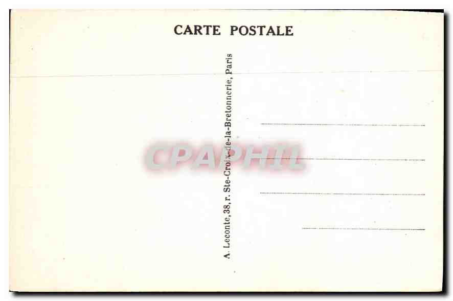 CPA Paris Eglise de la Trinite  — Verso