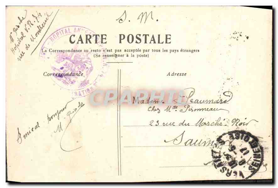 CPA Paris L'Arc de Triomphe de l'Etoile  — Rückseite