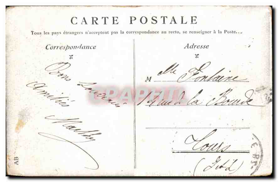 CPA Paris Boulevard de la Madeleine  — Verso