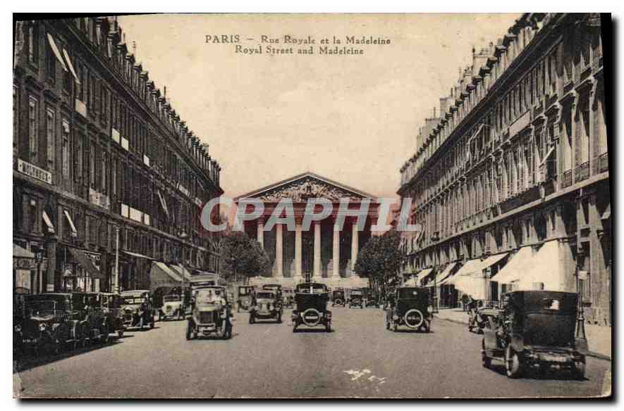 CPA Paris Rue Royale et la Madeleine 