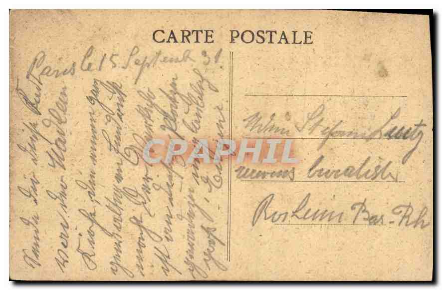 CPA Paris Rue Royale et la Madeleine  — Verso