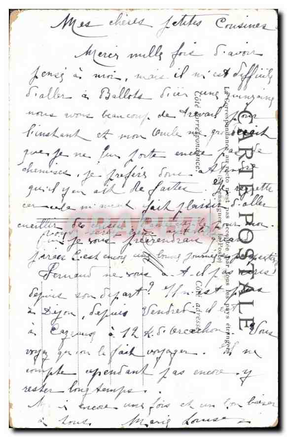 CPA Paris La Madeleine  — Verso