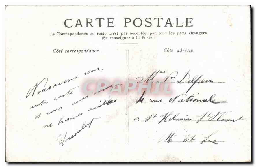 CPA Paris La Madeleine  — Rückseite