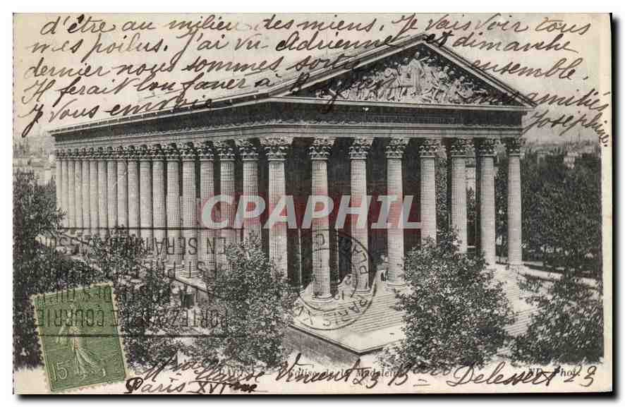 CPA Paris Eglise de la Madeleine 