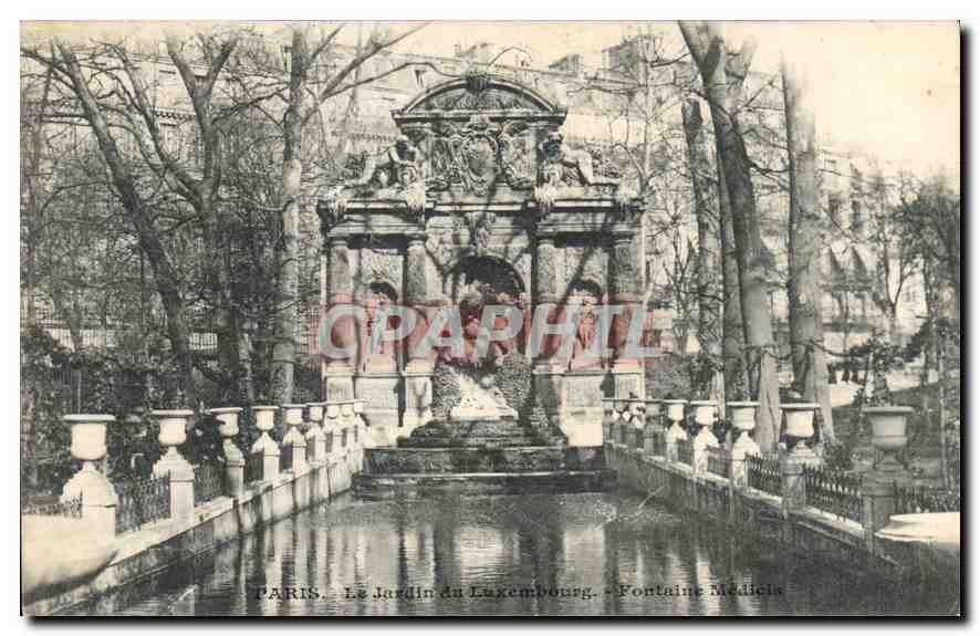 CPA Paris Le Jardin du Luxembourg Fontaine Medicis 
