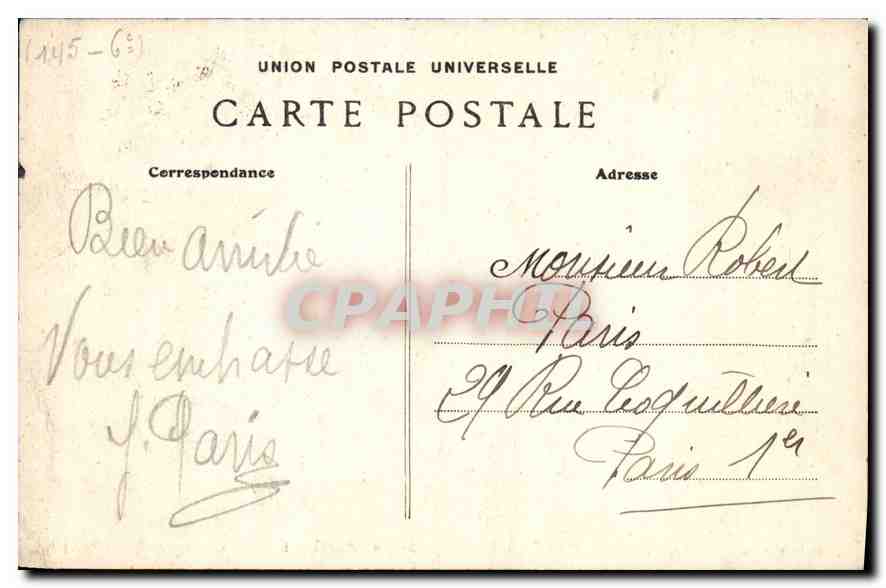 CPA Paris Le Jardin du Luxembourg Le Senat  — Verso