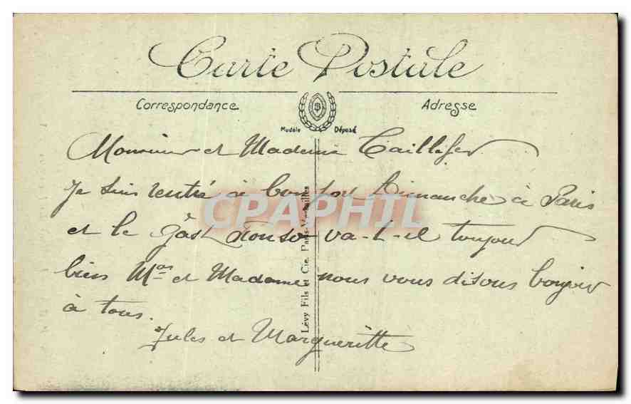 CPA Paris Le Dome des Invalides  — Verso