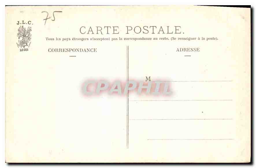 CPA Paris Hotel des Invalides Sous le Dome  — Rückseite