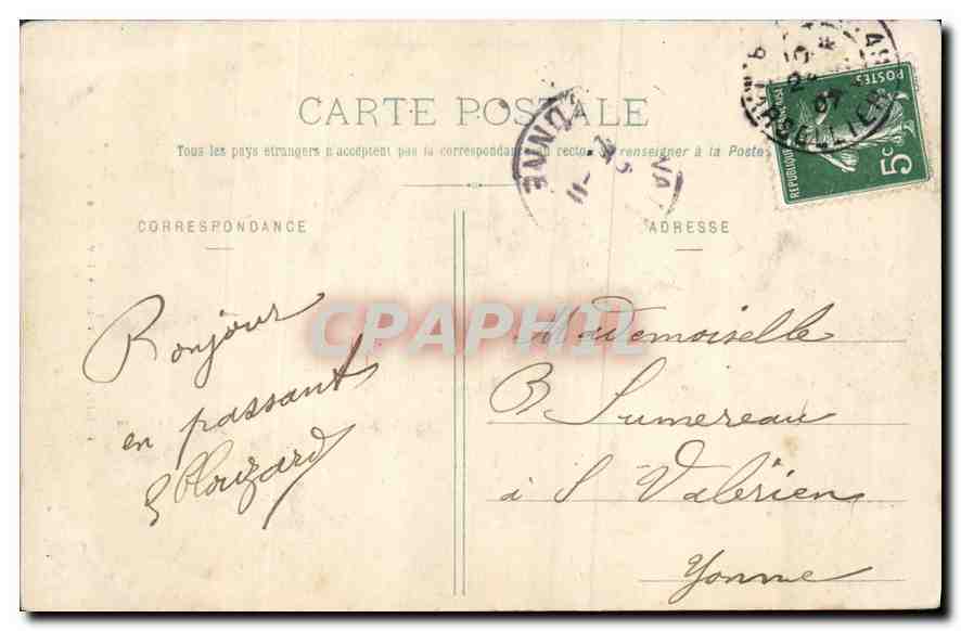 CPA Paris L'Hotel des Invalides  — Verso