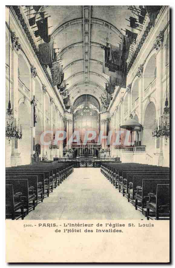 CPA Paris L'Interieur de l'Eglise St Louis de l'Hotel des Invalides 
